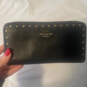 Medium black coach wallet